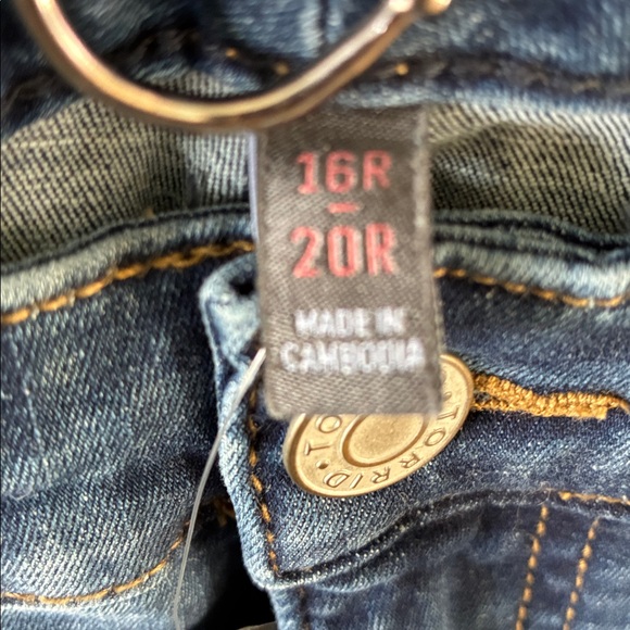 Torrid Women's Blue Jeans sz 16-20 Trio Fit Slim Boot nwt - Picture 4 of 8